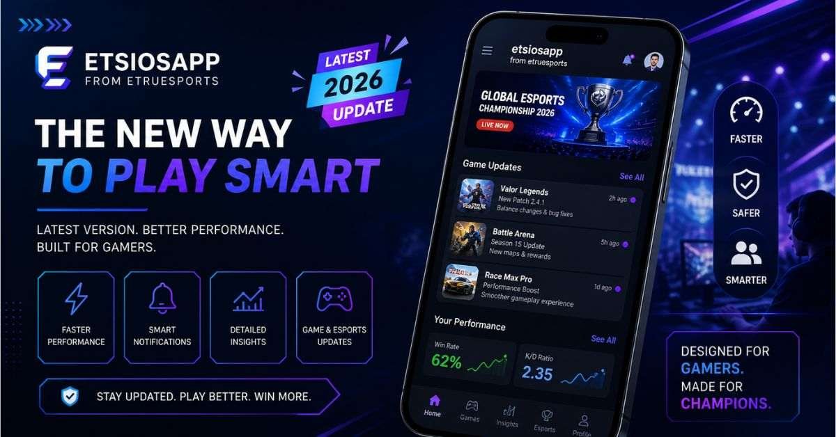 EtsiosApp 2026 update gaming app dark theme banner
